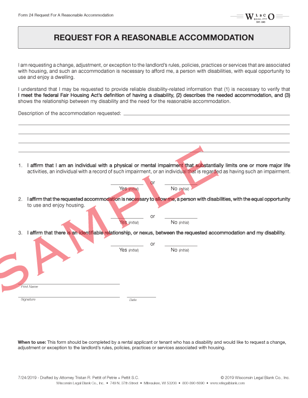 Wisconsin Legal Blank