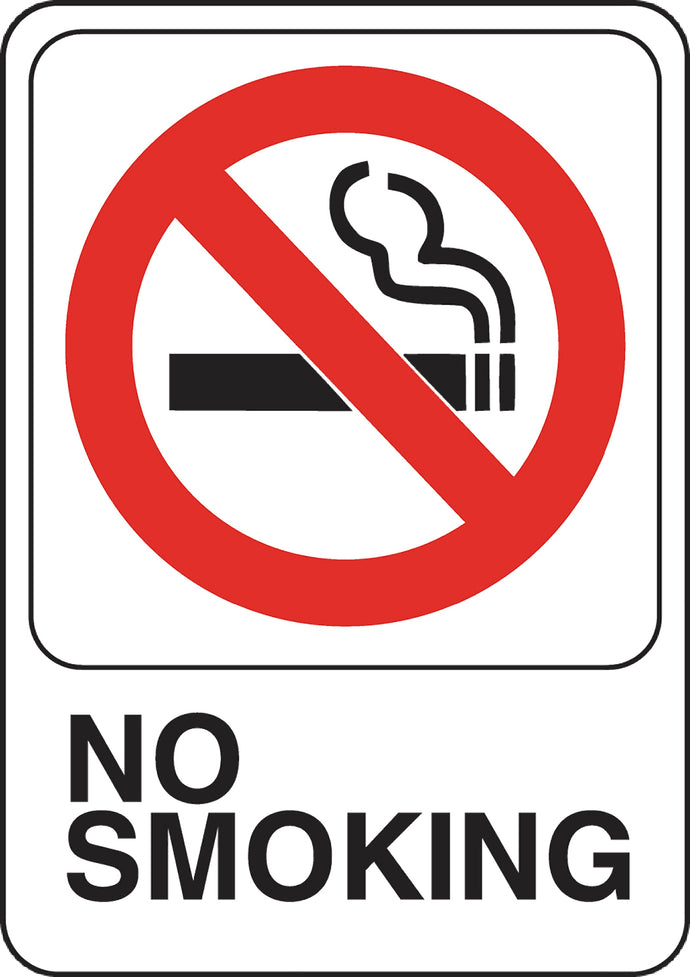 No Smoking 5 X 7 Self Adhesive Sign