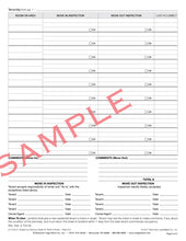 993 / 993L Blank Check In / Check Out Sheet