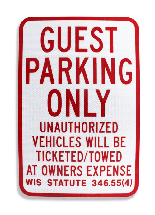 Guest Parking Only 12 x 18 EGP Aluminum Sign