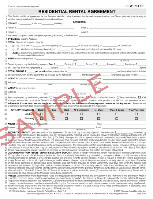 All Rental – Wisconsin Legal Blank