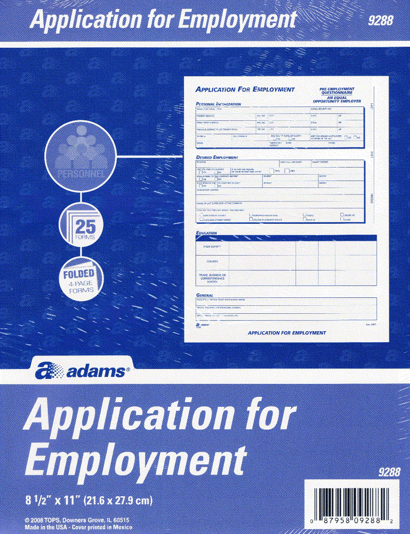 Application for Employment – Wisconsin Legal Blank