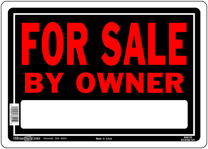 For Sale By Owner 10 x 14 Aluminum Sign