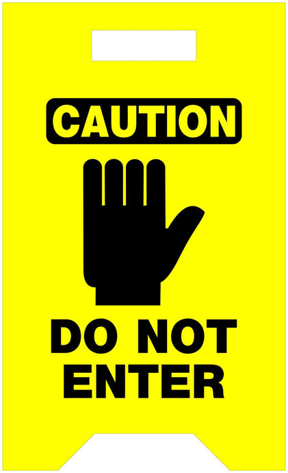 Caution Do Not Enter 12 x 20 Yellow Tent Sign