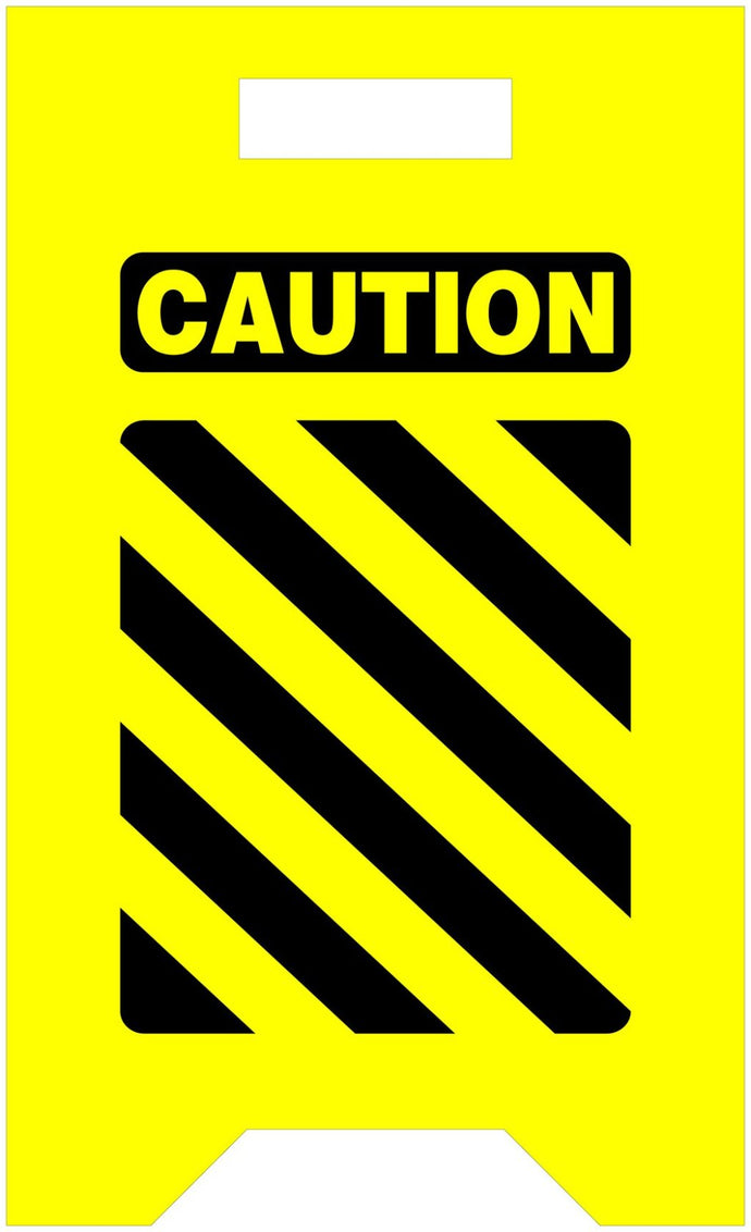 Caution 12 x 20 Yellow Tent Sign