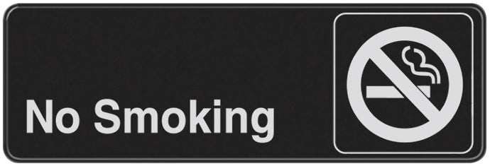 No Smoking 3 X 9 Self Adhesive Sign