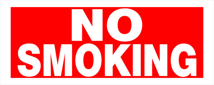 No Smoking 6 X 15 HD Plastic Sign