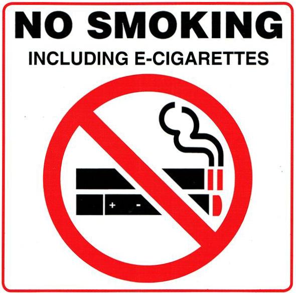 No Smoking Including E-Cigarettes Sticker