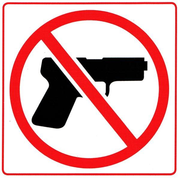 No Weapons Symbol Sticker