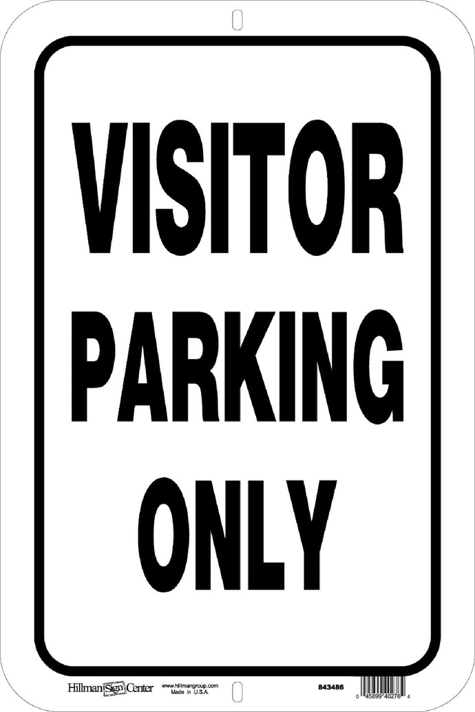 Visitor Parking Only 12 x 18 Aluminum Sign
