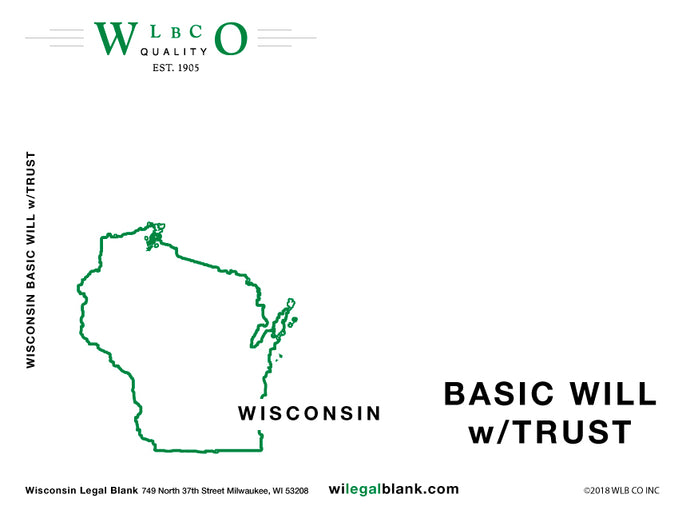 Wisconsin Basic Will with Trust