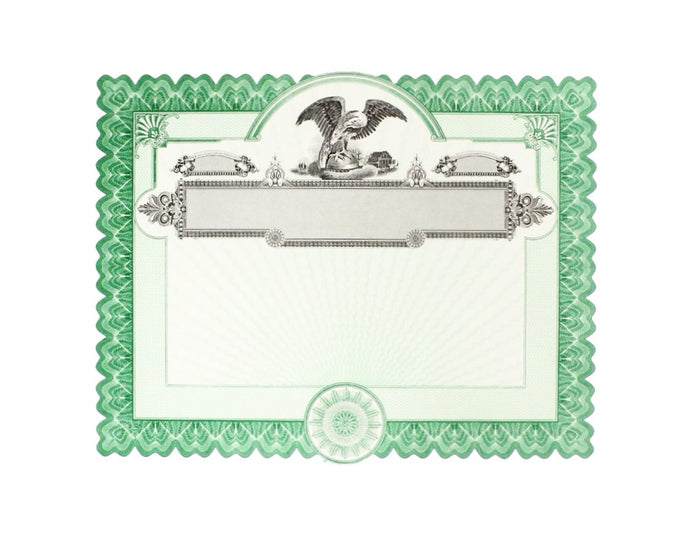 Loose Blank Stock Certificates with Stubs