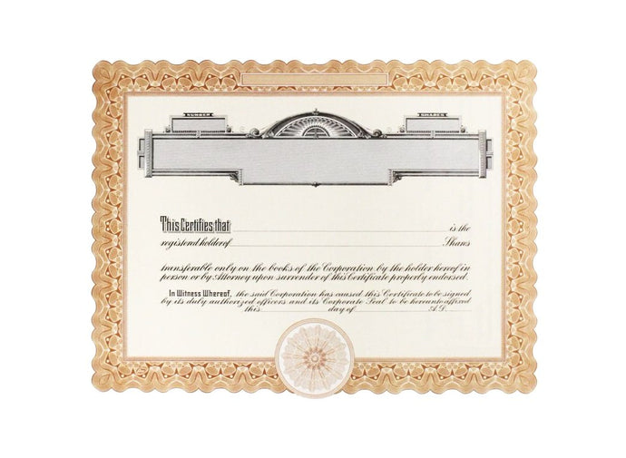 Certificate of Shares Brown