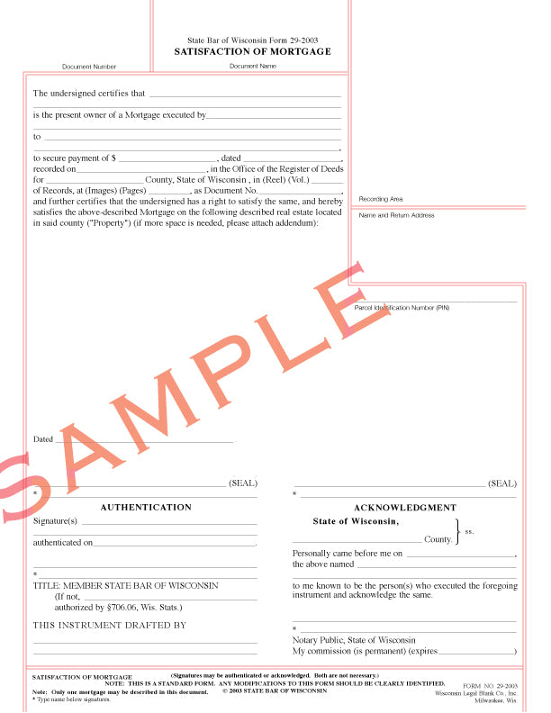 Wisconsin Legal Blank