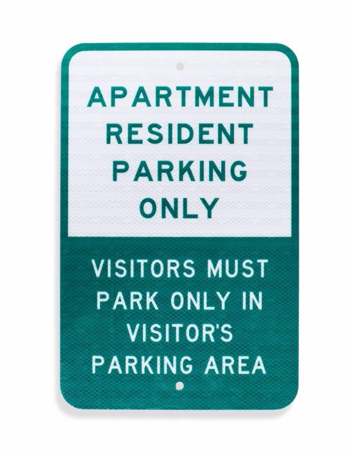 Apartment Resident Parking Only 12 x 18 EGP Aluminum Sign