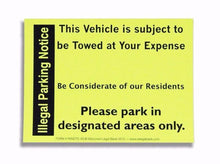Illegal Parking Notice Sticker